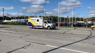 Midland MI Mid-Michigan Health ambulance 602 responding to a medical DUAL sirens PHASER siren usage