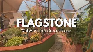 Building a Granite Flagstone Walkway in Geodesic Dome | Garden Harvest