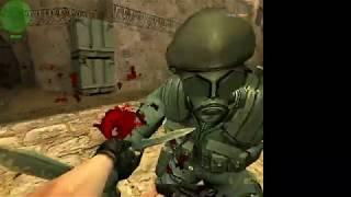 counter strike 1.6 game play with only knife de dust 2 map