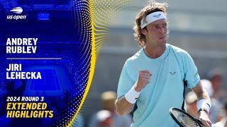 Andrey Rublev vs. Jiri Lehecka Extended Highlights | 2024 US Open Round 3