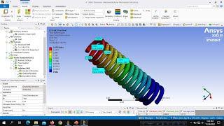 ANSYS Tutorial: Helical Compression Spring Analysis Using Ansys Workbench 2022