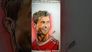 DrAwInG cRisTiAnO rOnAlDo||Thakudu arts||#shorts#art#fyp#cristianoronaldo #realistic#drawing#viral