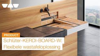Schlüter-KERDI-BOARD-W: Wastafel-set met vormstukken, afvoeradapter en montagelijm