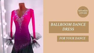 Pink ballroom dance dress