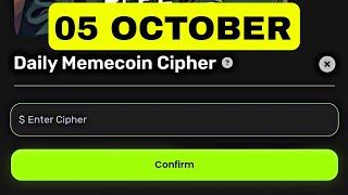 Memes Lab Bot Daily Cipher Today 5 October | Memes Lab Cipher Code Today | Daily Memecoin Cipher