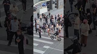 Shocking Moment Protester Run Over by Hit-and-Run Driver in Los Angeles