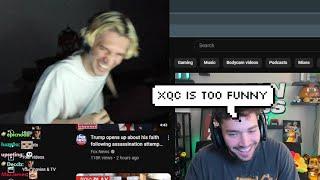 xQc Dies Laughing after Suggesting Adin to ask Donald Trump to "Rate Konvy's Aunt"