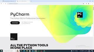 How to download and install PyCharm Community edition.
