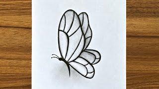 How to draw a cute butterfly || Easy drawing ideas for beginners || Easy drawings step by step