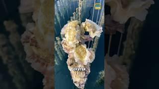 How do the Chinese farm oysters? #oysters #shorts