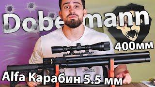 Alfa Dobermann Карабин 5.5 мм (PCP, ствол 400 мм, полигональные нарезы) видео обзор