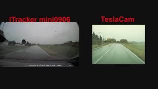 Tesla Dash Cam vs iTracker mini0906 in Rain