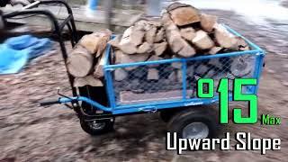 Landworks Utility Cart Wheelbarrow Power Wagon Super Duty Electric 48V Li-Ion Battery Powered