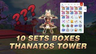 OPEN 10 SETS BOXES THANATOS TOWER!! LET'S SEE WHAT I GET !!