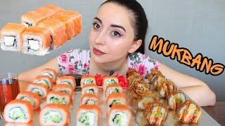 ОСКОРБЛЕНИЕ ПОДРУГИ / MUKBANG asmr СУШИ/ РОЛЛЫ Ayka Emilly