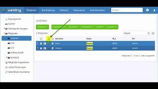 Webling Mitglieder Mehrfachbearbeiten