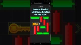 Hamster Kombat Mini Game Solution 07 Sep 2024 | mini game hamster | hamster mini game solution