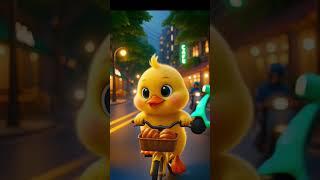 The duckling bought croissants for his grandfather.#cartoon #cute #duck #shortsviral
