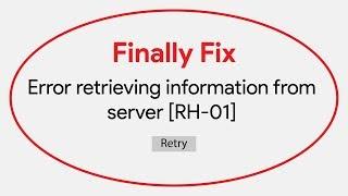 How to Fix Error retrieving information from server [RH-01] Play Store Error