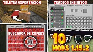 10 MODS que hacen SUPER FÁCIL el SURVIVAL para Minecraft 1.15.2  