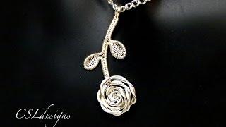 Rose wirework pendant ⎮ Valentine's Day