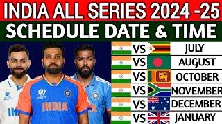 Team India All Upcoming Series & Match Schedule 2024 | Team India All Next Match Schedule 2024