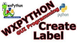 How To Create Labels in wxPython GUI Programming #3