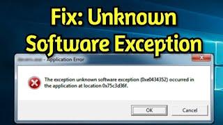 How To Fix The Exception Unknown Software Exception Occurred in the Application at Location 2024