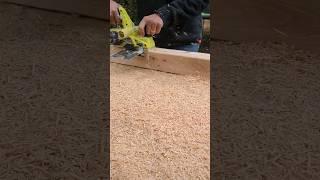 Using the Ryobi P611 cordless planer for the first time on 2 laminated 2x4 board #ryobi #homedepot