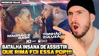 (QUE BATALHA BRABA) PRODUTOR REAGE (PEGOU FOGO) MAGRÃO E BASK X TONHÃO E ZULUZÃO  (REACT)