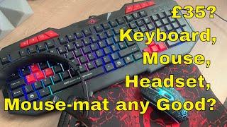 Marvo Scorpion CM375 4-in-1 Gaming Starter Kit, Keyboard, Mouse, headset and mouse-mat Review