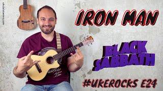 Iron Man Ukulele Tutorial Black Sabbath - #UkeRocks E24 [rock riffs ukulele tutorial]