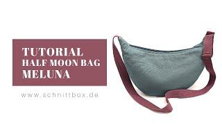 Halbmondtasche ganz einfach nähen, half moon bag sewing tutorial