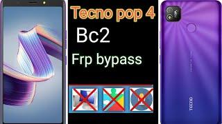 Tecno pop 4 android 10 Frp bypass google account Remove Tecno bc2 frp unlock