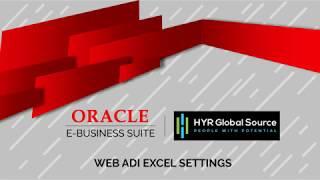 Oracle EBS - Web ADI Excel Settings