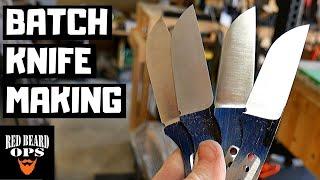 Labor Time Per Knife - Making a Batch of 4 Knives