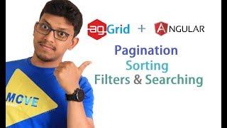 agGrid + angular: Pagination, Sorting, Searching and filters [data table]