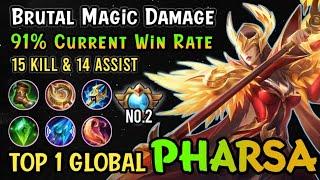 Supreme No.2 Pharsa! - Pharsa Best Build Top 1 Global 2021 - Mobile Legends