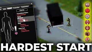 Could this be my hardest start yet? | Project Zomboid Ep 1 | hivemind/bandits/stronger zombies