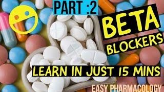 Beta blockers with mnemonics: extremely simplified  | easy pharmacology