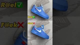 Real Vs Fake Blue Off-White Air Force 1 #sneakerhead #sneakers #viral