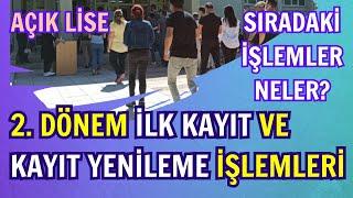 Sıradaki İşlemler Neler? Açık Lise  2. Dönem Kayıtları Ne Zaman Başlıyor? 1. Dönem Sınav Sonuçları