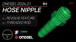  Design A Hose Nipple In Ondsel - Ondsel Tutorial - Ondsel FreeCAD - FreeCAD Designs