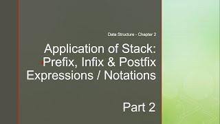 Stack Operations Part 2 using  Infix, Prefix and Postfix Expressions evaluation and conversion.