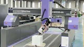 Acctek 4 axis cnc router ,wood cnc milling machine AKM1530-4A working show