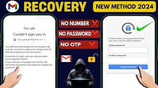 How to Recover Gmail Account without Phone Number and Recovery Email 2024 | Gmail Account Recovery