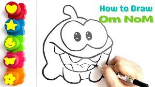 How to Draw Om Nom | Cut the Rope |как нарисовать ам ням