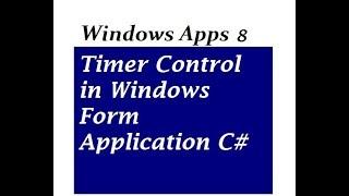 Timer Control in Windows Form Application C#