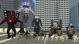 ALL SKIBIDI TOILET BOSSES VS ULTIMATE TV MECHA BOSS VS ALL SPEAKERMAN BOSSES In Garry's Mod