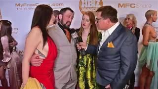 Sonya Hardore, Miles Long, Shelby Paris at the 2019 Xbiz Awards